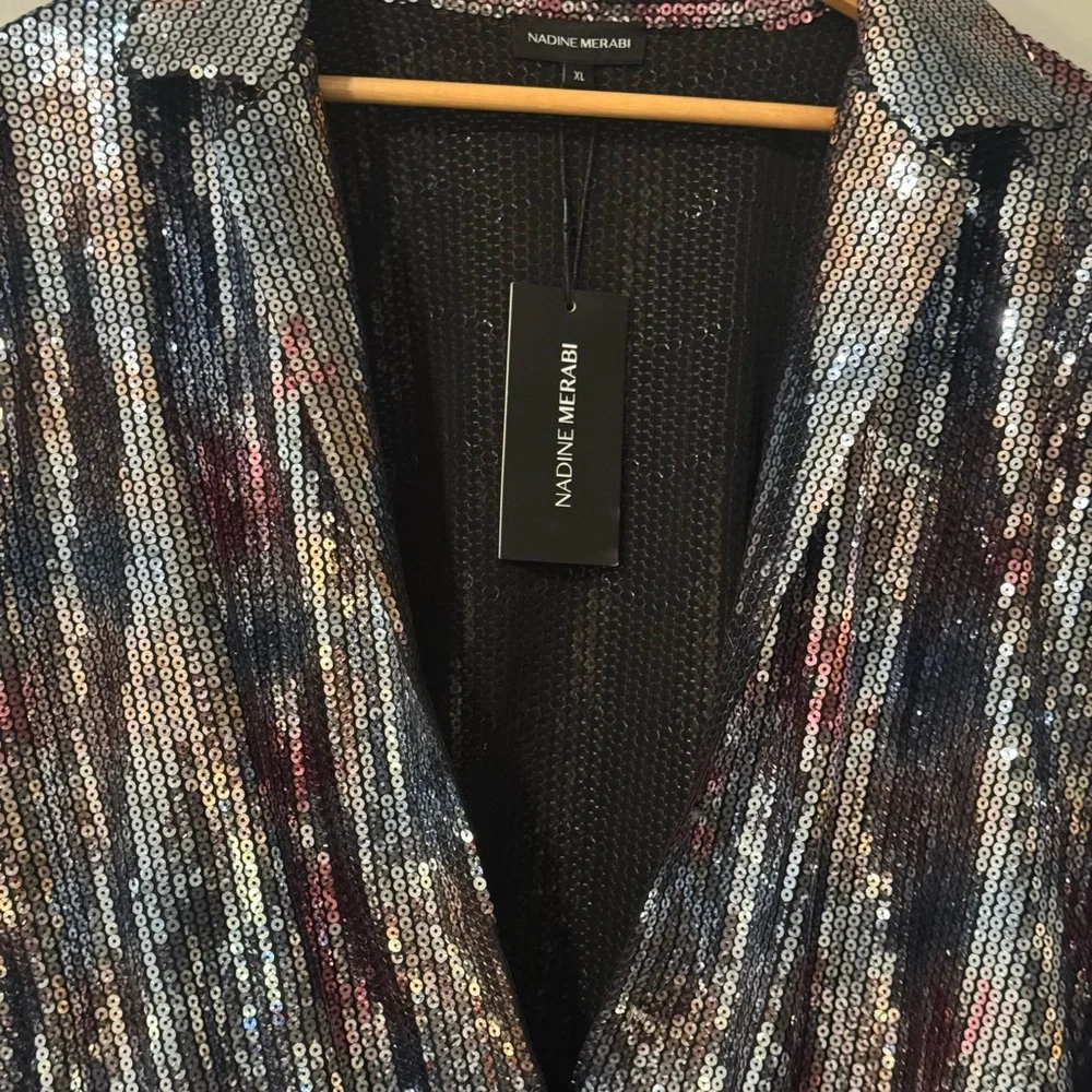 NWT Nadine Merabi Lola Sequin Co-ord Set SOLD OUT XL - Picture 4 of 12